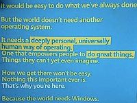海报爆料windows9将以高度人性化设计为目标