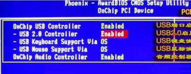 bios中没有usb选项