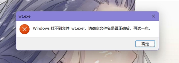 找不到wt.exe文件